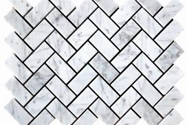 Herringbone - White Carrara