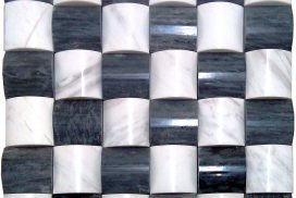 Weave01 Polished Volakas + Langkawi Black